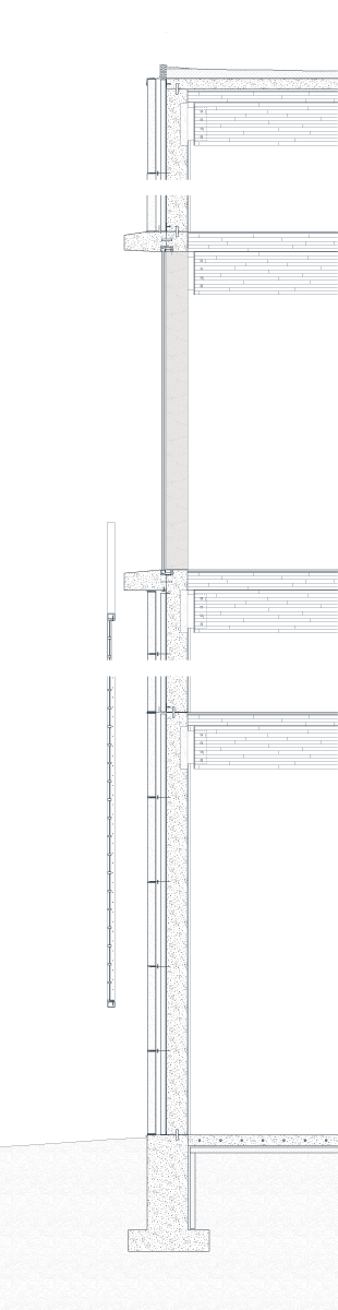 veil-exteriior wall section detail