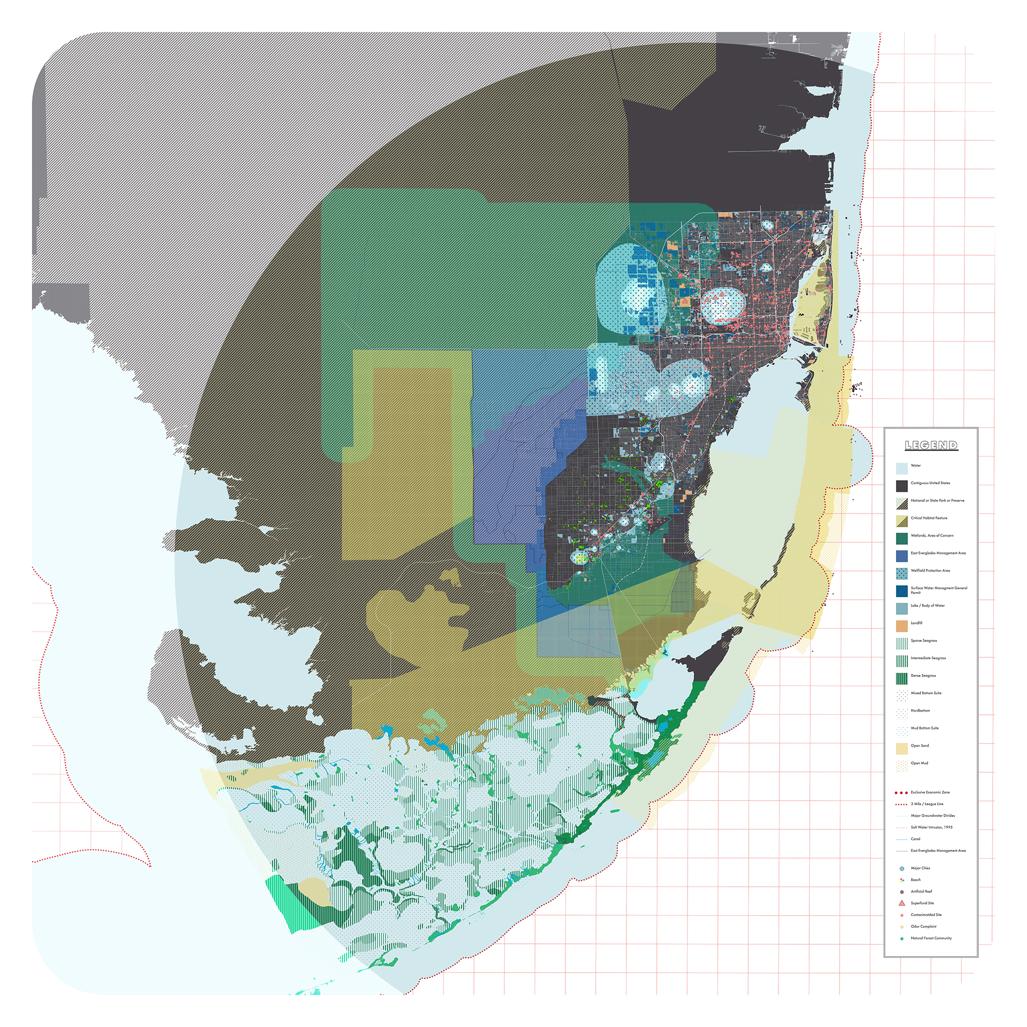 Miami-Dade Map, Ecology