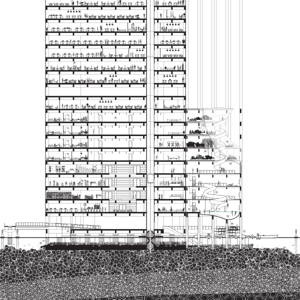 Layer Koal, representing current sea level: 15’ in Edgewater, Miami