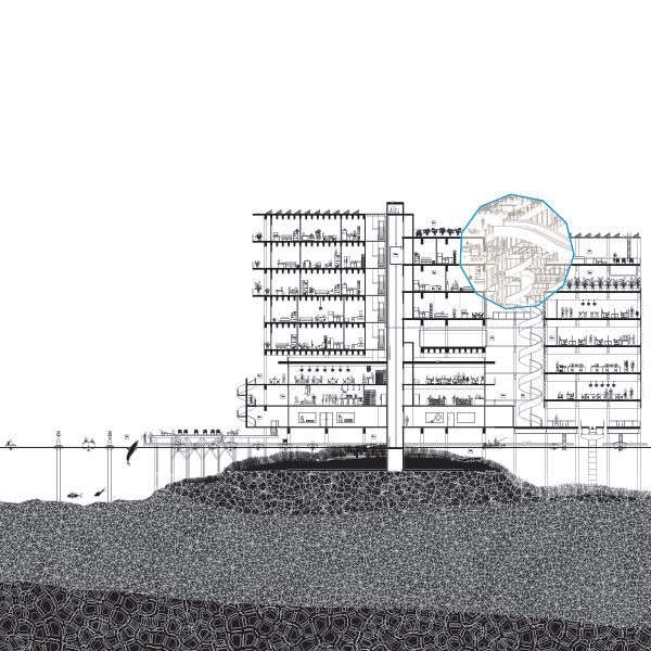 Layer Koal, representing current sea level: 15’ in Edgewater, Miami